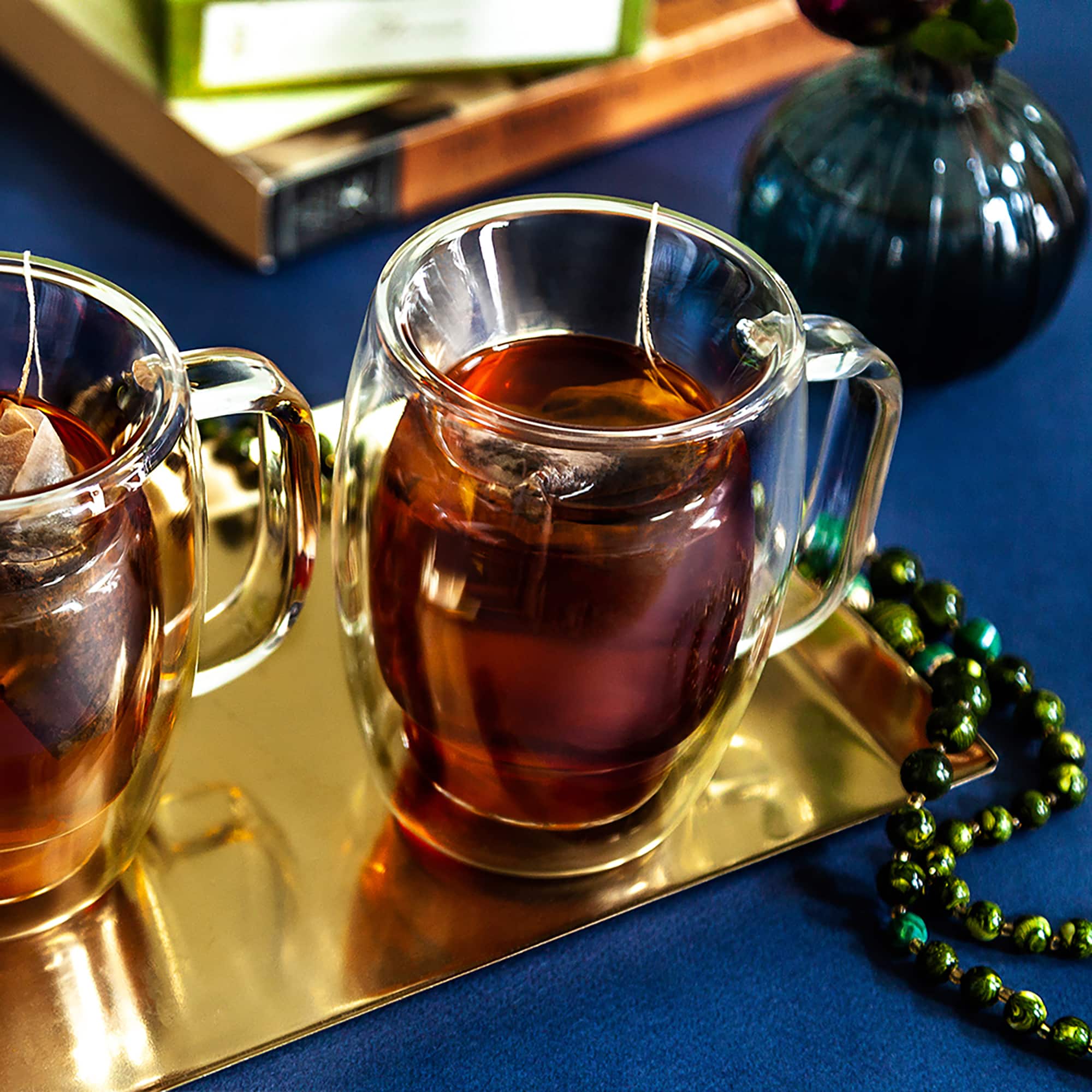 JoyJolt® Cadus Double Wall Tea Glasses, 4ct.